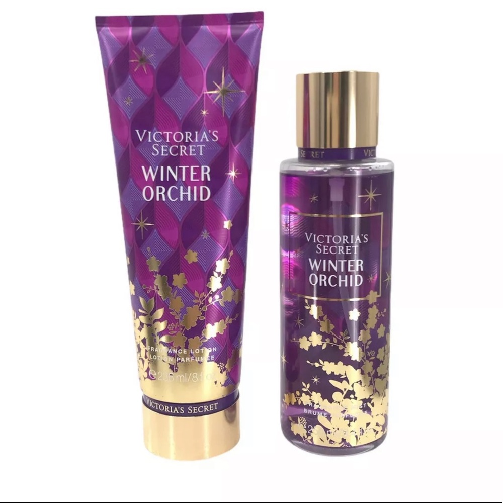 Victoria's Secret “WINTER ORCHID” Fragrance Mist 8.4 oz & Lotion 8 oz Set